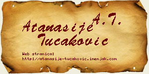 Atanasije Tucaković vizit kartica